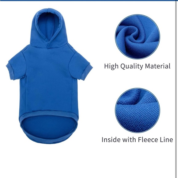 BINGPET Blue Security Dog Hoodie Sweatshirt, Soft Fleece, [Size Large] NWOT - Picture 3 of 7